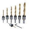 TOPWAY Countersink Drill Bit Set 8 Pieces, 3-10 mm Countersink