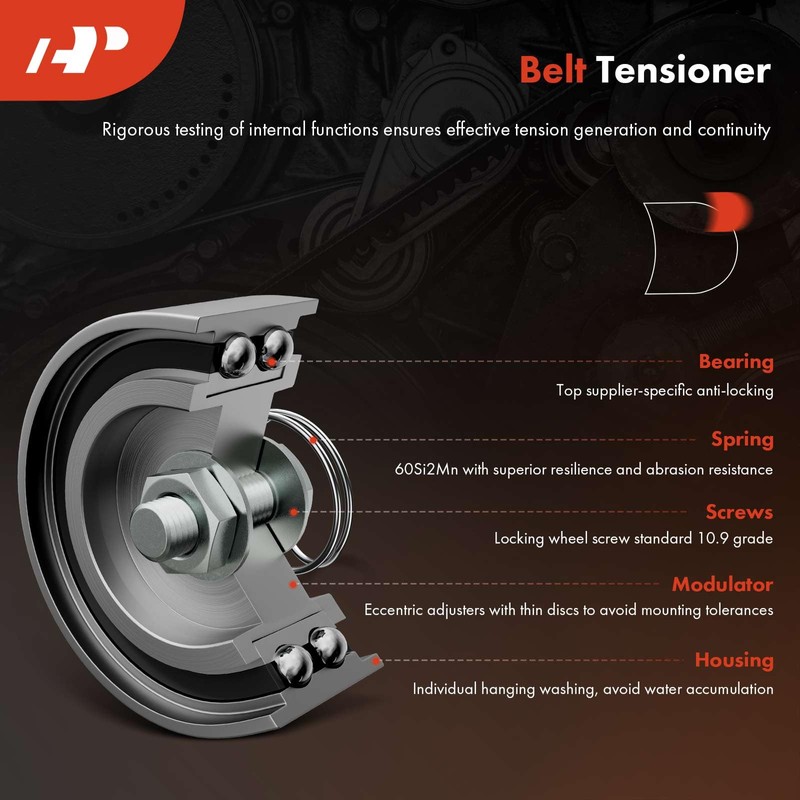 A-Premium Engine Serpentine Belt Drive Kit with Tensioner Compatible with