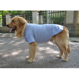 Lovelonglong 2019 Pet Clothing Dog Costumes Basic Blank T-Shirt Tee Shirts for Medium Dogs Gray XXL
