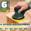 KUIMIT Electric Random Orbital Sander, 350W brushless motor with 5&6-inch