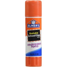 Elmer's Disappearing Purple School Glue Sticks, 0.21 Ounce Each, Pack of 4