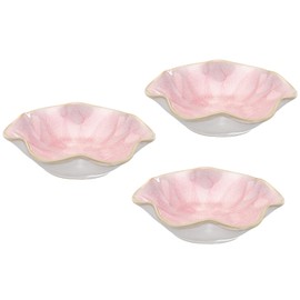 sourcing map 3pcs Ceramic Spoon Rest for Stove Top, Spoon Utensil Holder for Kitchen Counter, Cooking Spoon Holder Suitable for Spoon, Ladle, Spatula,Pink