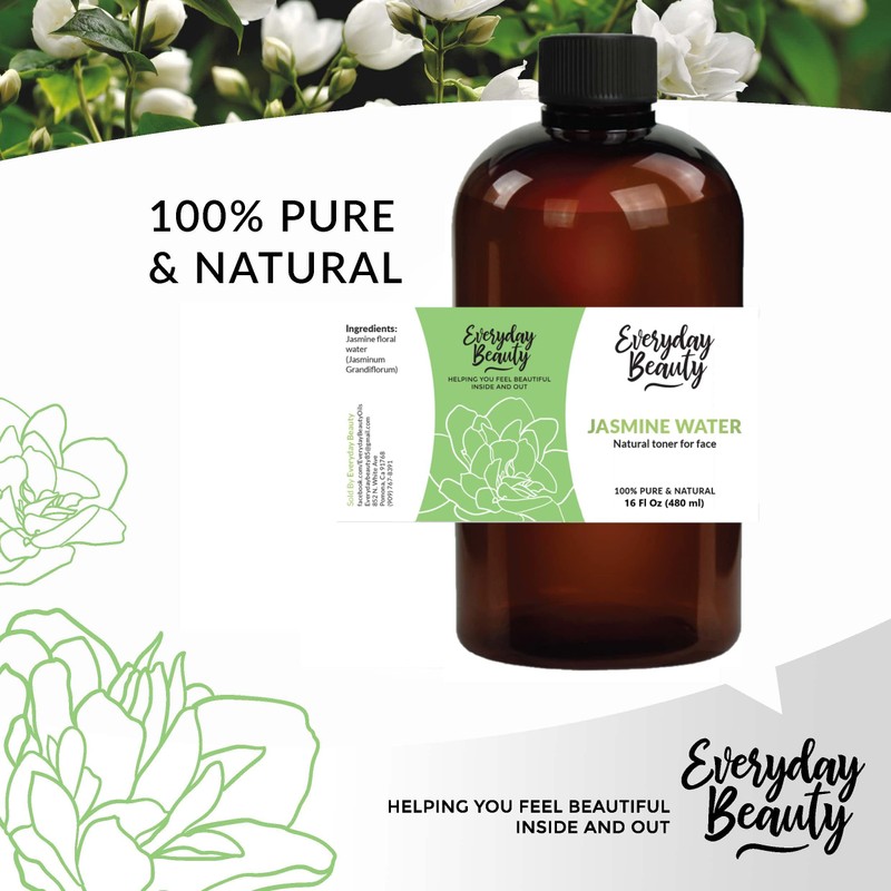 Jasmine Water Facial Toner - All Natural Hydrating Spray Mist