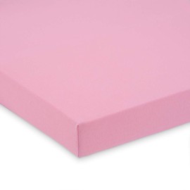 FabiMax Organic Cotton Jersey Fitted Sheet for Playpen 100 x 100 cm Pink