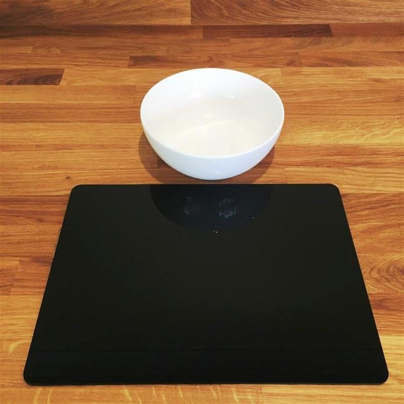 Rectangle Placemat Set - Gloss Pink 4 Placemats Standard 38cm