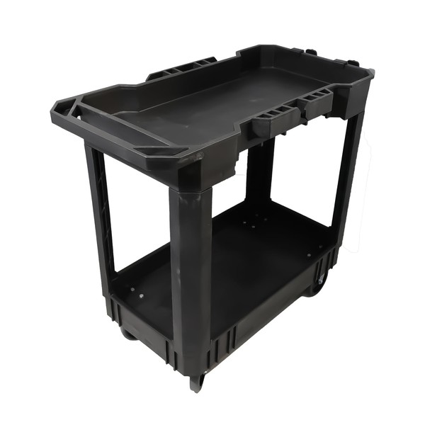 Aain 2 Shelf Heavy Duty Plastic Utility Cart, Supports Up