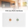 Dual RCA Connector Wall Plate RCA Insert with White Center