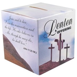 Lenten Easter Offering Box Family Size Cardboard with Crosses - 50 Boxes