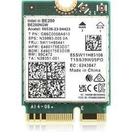 Intel Wi-Fi 7 BE200NGW 802.11BE 9300Mbps WiFi Card Bluetooth 5.4 WiFi Module for Laptop and Desktop M.2/NGFF 2230 Wireless Card 2X2 OFDMA,MU-MIMO,320MHz,WPA3 Windows10/11