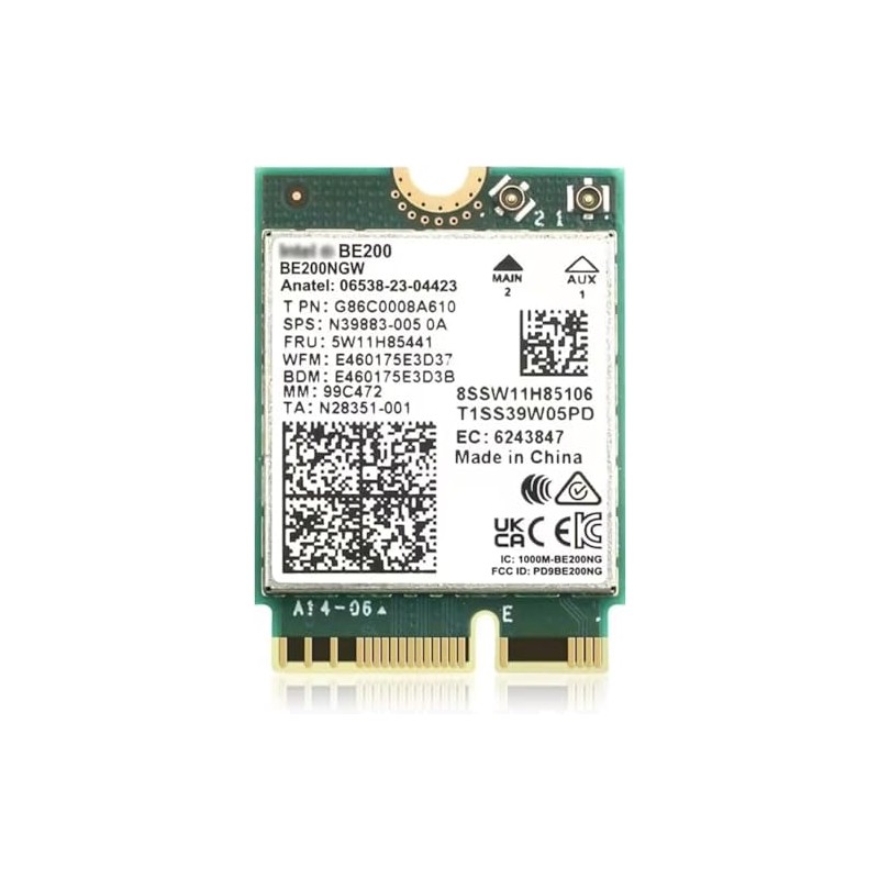 Intel Wi-Fi 7 BE200NGW 802.11BE 9300Mbps WiFi Card Bluetooth 5.4