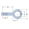 M5 Long Shank Eye Bolts Stainless Steel x4 (Metric Thread