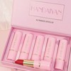 HANDAIYAN 5pcs Matte Lipstick Set Waterproof Long Lasting Non-stick Cup