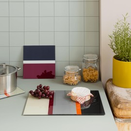 REMEMBER Kitchen Glass Plate #10 Small - Stylish Trivet Serving Plate and Chopping Board in One - Stylish Kitchen Aid