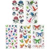 com-four® 25 x Tattoo Sheets with Peel Off Tattoos for