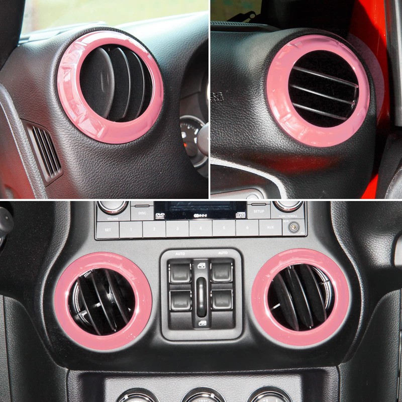 4PCS Center Console Dash Air Conditioner Vent Cover Trim Interior