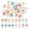 Beadthoven Colorful Gummy Bear Cabochon Beads with Glitter Powder Flatback