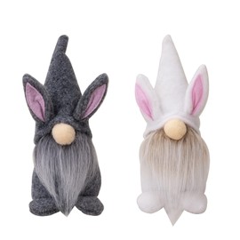 Hanging Bat Metal Garden Ornaments Outdoor Faceless Doll Goblin Holiday Decorations Easter Bunny Hanging Ornaments (A, 21X9cm)