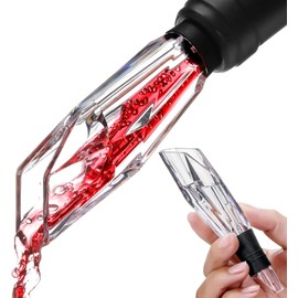 Wine Aerator Pourer Portable Wine Aerating Pourer and Decanter Spout, No Spills or Drips, Wine Accessories Red Wine Wake Up Unique Gifts for Men