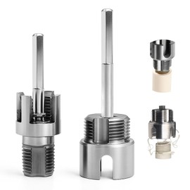 Saipe 2pcs Pipe Threading Tool with Extension, Integrated Internal & External Pipe Thread Cutting Tool PVC/PPR Water Pipe Threader Kit 1/2" and 3/4" (DN15/DN20) Tapping Tool Thread Drill Bit