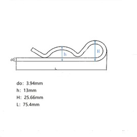 4pcs Stainless Steel R Clips and Cotter Pins, Secure Shaft Retaining Split Pin, Beta Pin Hair Pins, Cotter Spring Hitch Cotter Pin Wire Hair Pins
