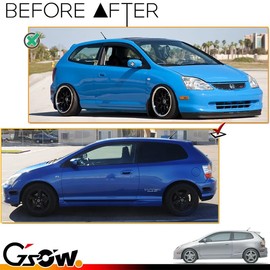 GSOWO 2 PCS for 2002 2003 2004 2005 Honda Civic Si EP3 3DR Smoked Rear Bumper Side Marker Lights, Housing Smoked Lens, [Effortless Installation] Replacement #33801S5TA01