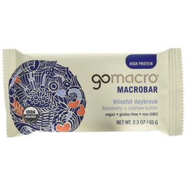 GOMACRO Organic Blueberry Cashew Butter Bar ,2.3 OZ(pack of 12)