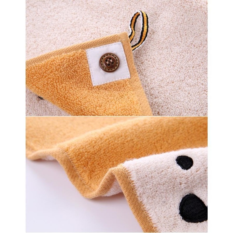 Children's Towel with Loop, Bear, Hand Towel, Kindergarten, Nursery School,