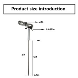 Zafina-UP 2X Meat Probe Replacement for Thermopro Thermometers TP04, TP06, TP06S, TP07, TP-07S, TP08, TP-08S, TP09, TP09B, TP-10, TP16, TP17, TP20, TP20S, TP25, TP27, TP28, TP829, TP930, 2.5mm