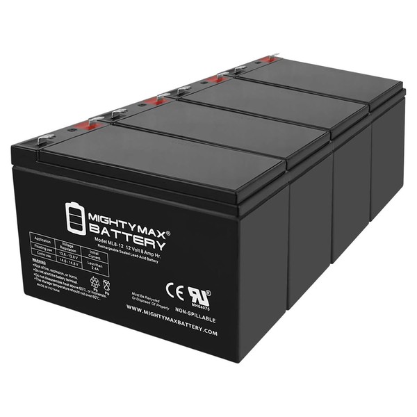 Mighty Max Battery 12V 8Ah Replaces APC Smart-UPS RT 48V XL RM SURTA48RMXLBP - 4 Pack