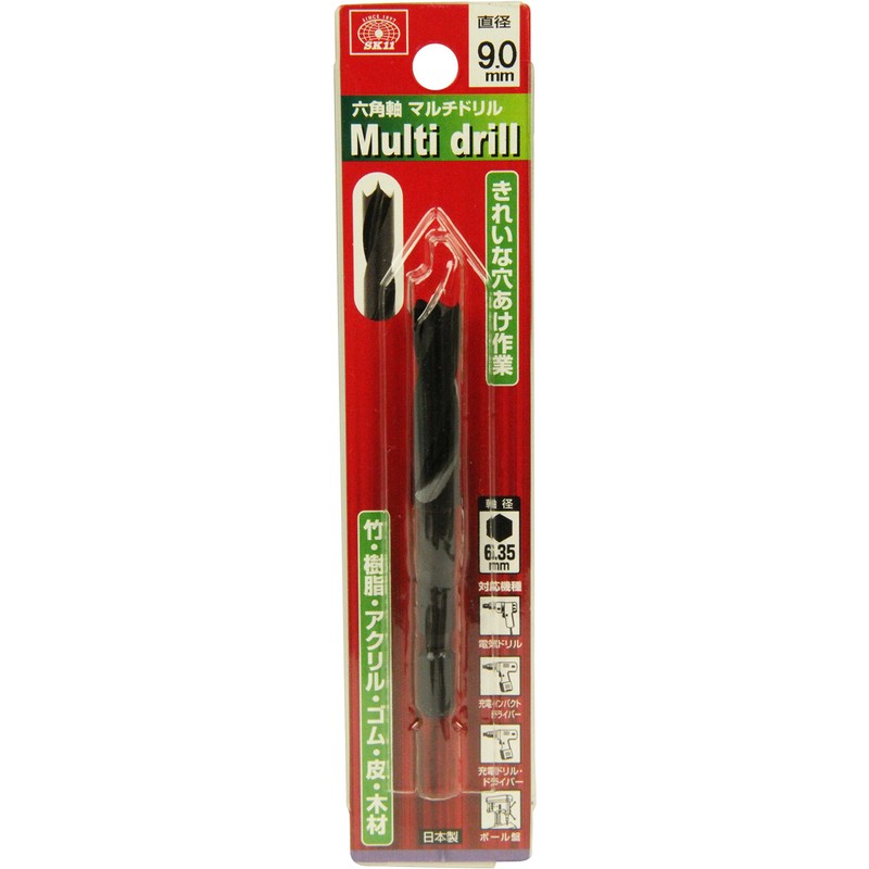 SK11 Hexagonal Shaft Multi-Drill for Bamboo, Resin, Acrylic, Rubber, Leather,