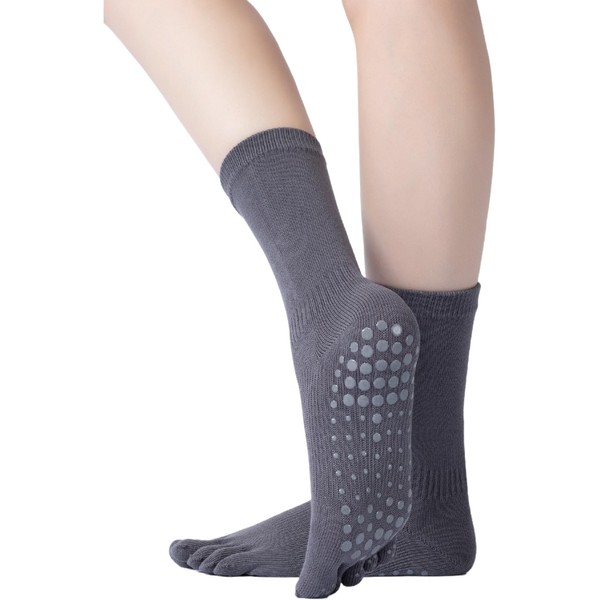 Verdancy Yoga Pilates Toe Socks with Grips for Women Non
