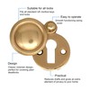 Victorian Keyhole Covered Escutcheon for Front Doors 35mm Polished Brass
