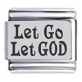 Let Go, Let God Laser Italian Charm