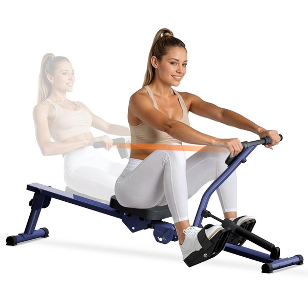Rowing Machines for Home, Hydraulic Rower Compact Foldable, 300LBS Weight