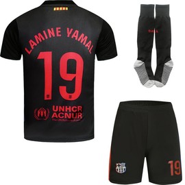 DMDMK Barca Yamal #19 2024/2025 Away Jersey, Shorts and Socks, Children's and Youth Size (Away, 24 (6-7 Years))