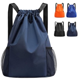 FsGrg Gym Sack, Sports Bag, Drawstring Bag, Lightweight, Foldable, Large Capacity to Store Shoes and Balls, Unisex, Eco Bag, Multifunctional Waterproof Bag for Swimming, Exercise, Travel, Outdoor