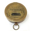 Nautical Brass Titanic Engraved Navigational Vintage Working Compass