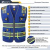 JKSafety 9 Pockets Hi-Vis Mesh Safety Vest for men and