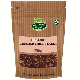 Organic Crushed Chilli Flakes 250g by Hatton Hill Organic | Dried Red Pepper, Flavourful, Add a Spicy Kick to Your Dishes