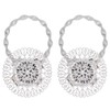 2Pcs Magnetic Curtain Tiebacks Stainless Steel Sparkling Crystal Flower Curtain