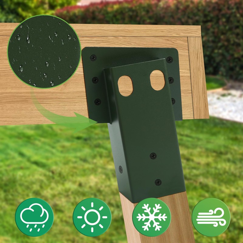 Deer Stand Brackets, 4Pcs Green Outdoor 4"x 4" Compound Angle