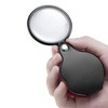 Portable 5x Pocket Magnifier for Easy Reading of Small Text When Parents Go Out / 부모님 외출 작은글씨 보기 편한 휴대용 포켓 돋보기 5배율