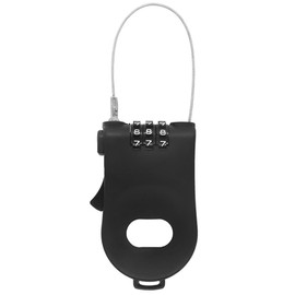 Cable Lock 3 Digit Combination Lock Adjustable Luggage Lock with 39 Inch Retractable Steel Wire Safety Password Lock for Stroller Bike Helmets Snowboard Luggage Suitcase