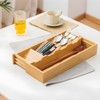 Bamboo Kitchen Drawer Organizer, Expandable Silverware Organizer, Utensil Holder, Cutlery