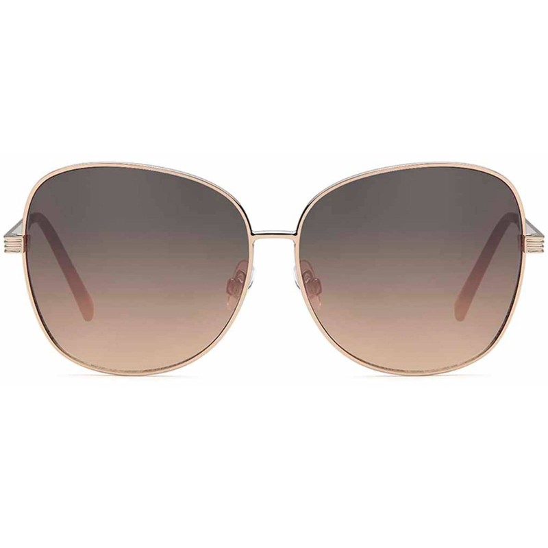 Men's Aviator Sun Glasses Designer Metal Frame 30416, Brown Gold