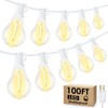 Larkvue 100FT Outdoor String Lights, LED Patio Lights with 42