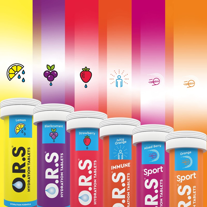 O.R.S Hydration Tablets with Electrolytes, Vegan, Gluten and Lactose Free