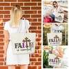 Faith Cross Canvas Tote Bag Church Bag, Christian Gifts Appreciation