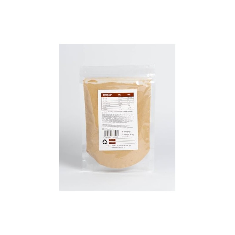 Bioura Organic Ceylon Ginger Powder 100g, Rich Aroma, Unique Flavour,