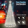 AMIPEPE 6ft Solar Christmas Tree Lights Outdoor, 250 LEDs Remote